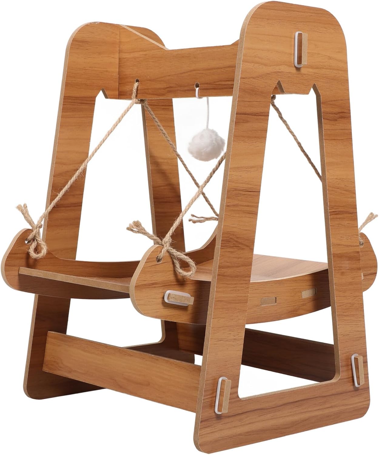 Wooden Cat Hammock Swing Bed Comfortable Indoor Pet Swing Cat Lounge Four-Season Solid Wood