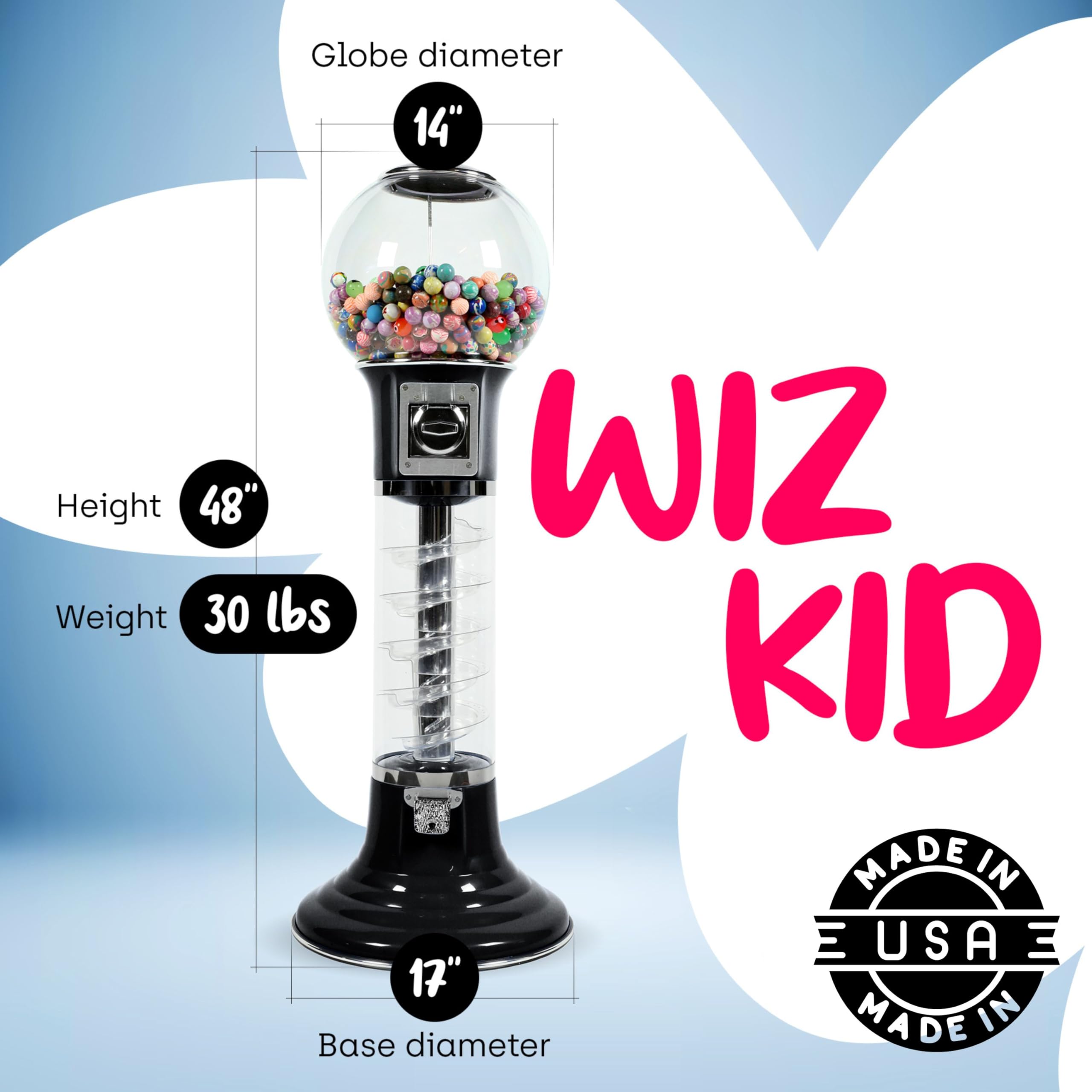 ガムボールスタンド　マシーン Gumball Machine with Stand - 4 FT Commercial Spiral Bubble