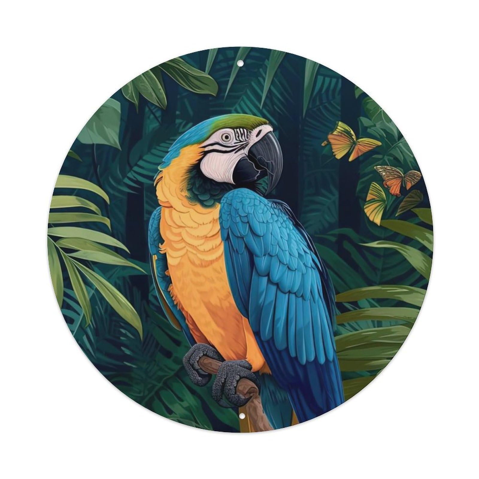 Animal Parrot in The Forest Metal Tin Sign