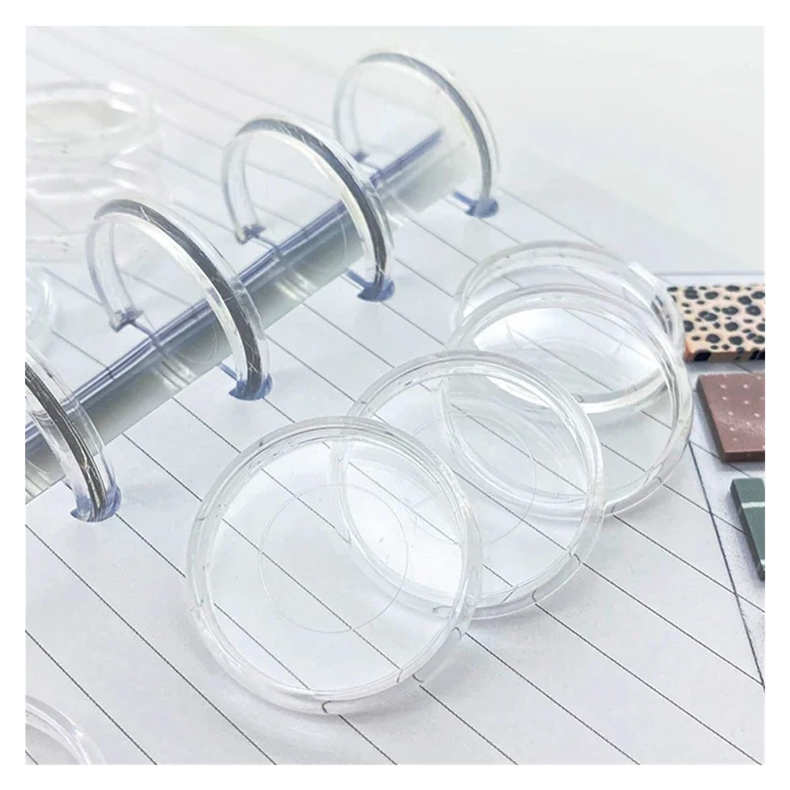 Set di 1000 anelli per raccoglitori a foglia, 24 mm