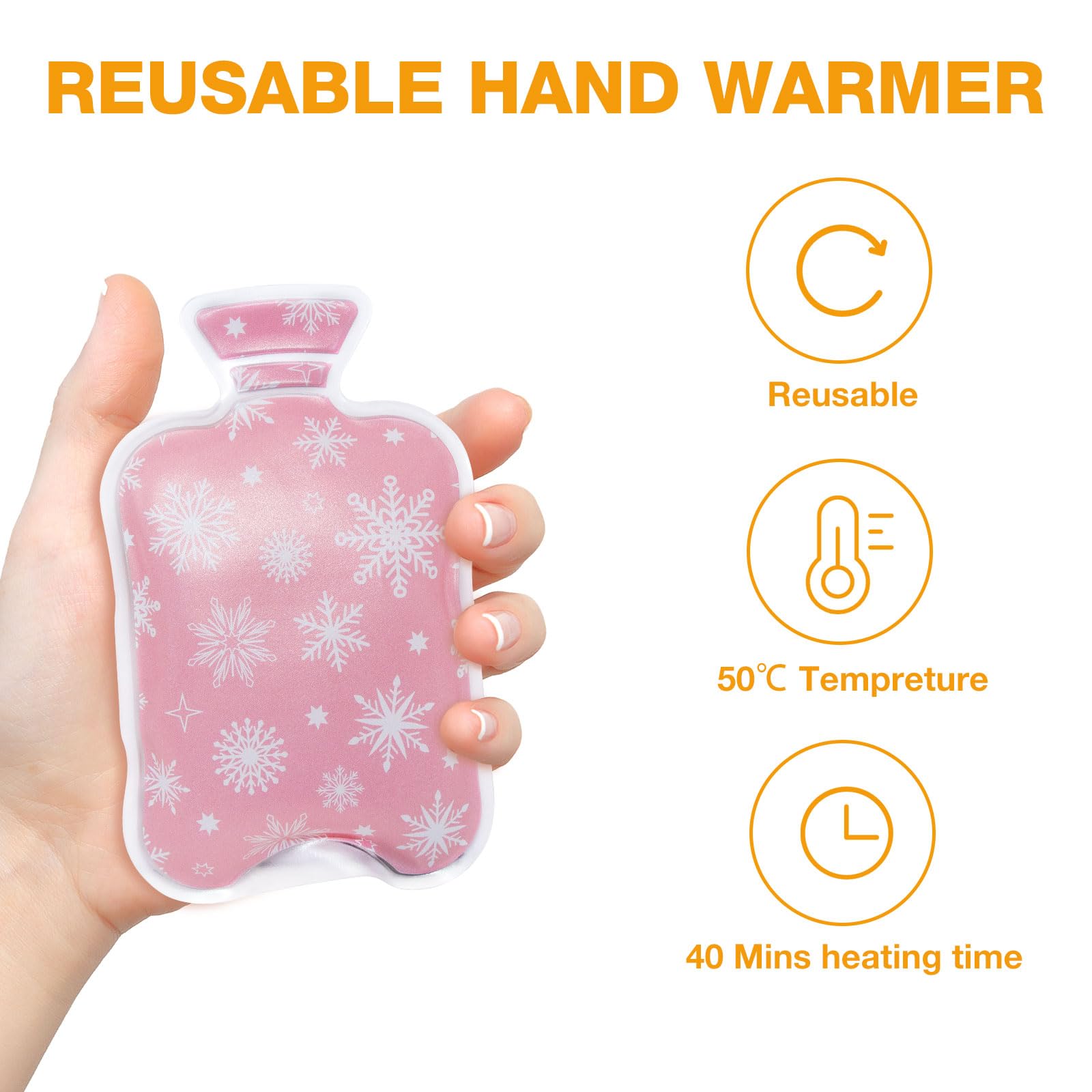 6 Stück Wiederverwendbare Handwärmer - Taschenwärmer Zum Knicken Für Kalte Tage