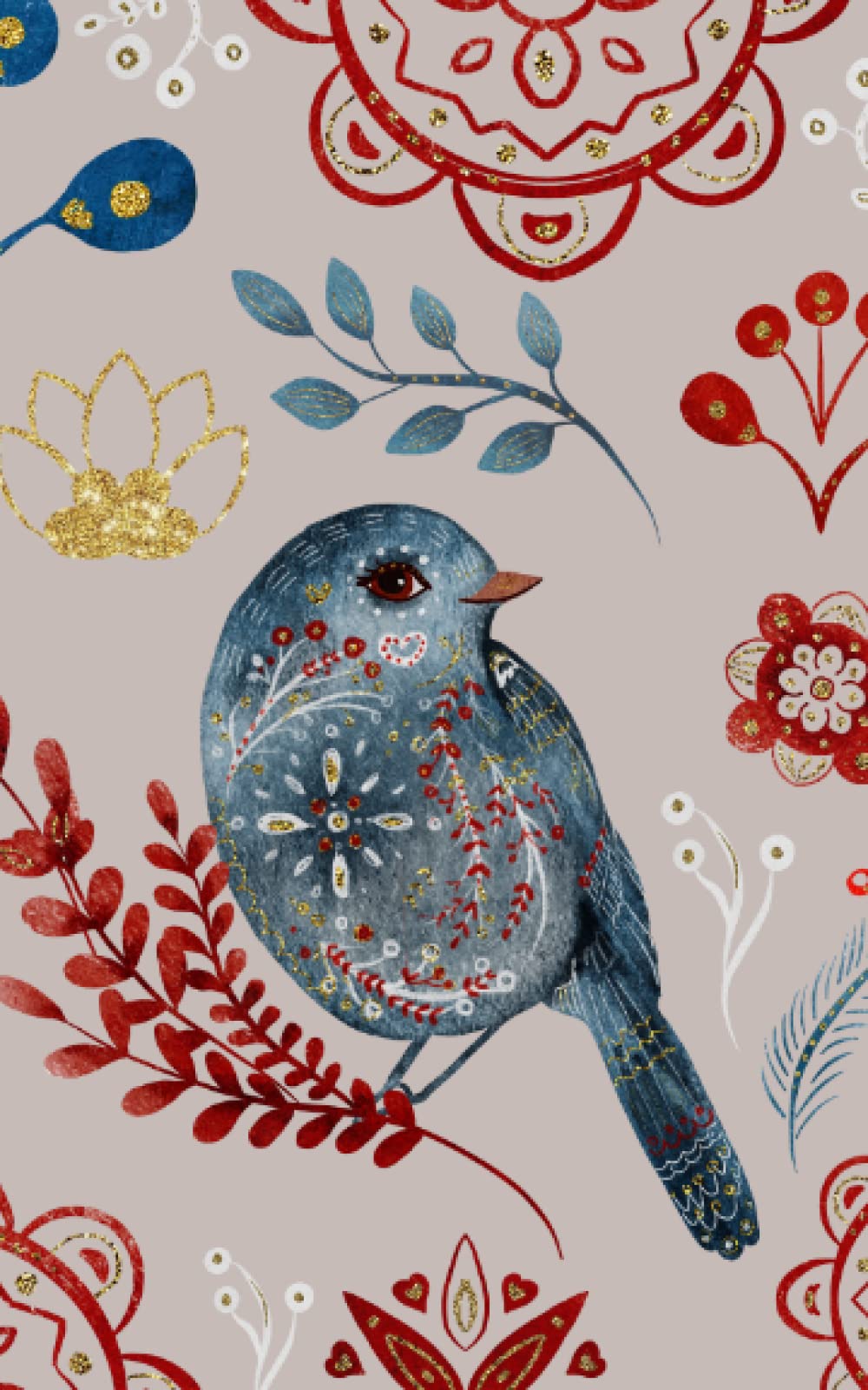 Password Book: Discreet Internet Address, Login and Password Keeper Log Book with Alphabetical Tabs, Journal Organizer Notebook for Password ... Logins, Elegant Folk Art Bird Cover Design