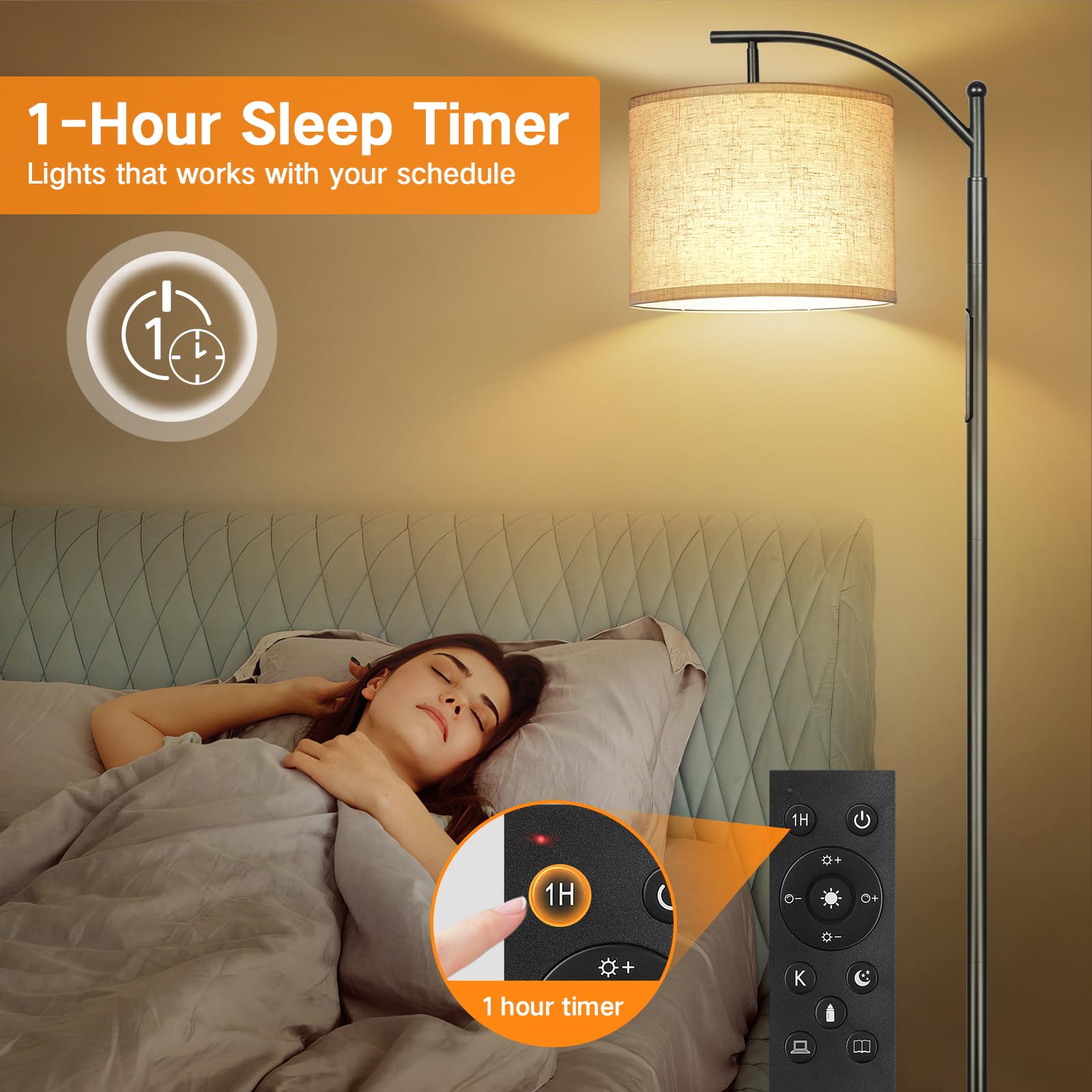 BICKON Bureaulamp LED, Oogbeschermende 7W Kantoor Tafellamp 5 Kleuren en 100%-15