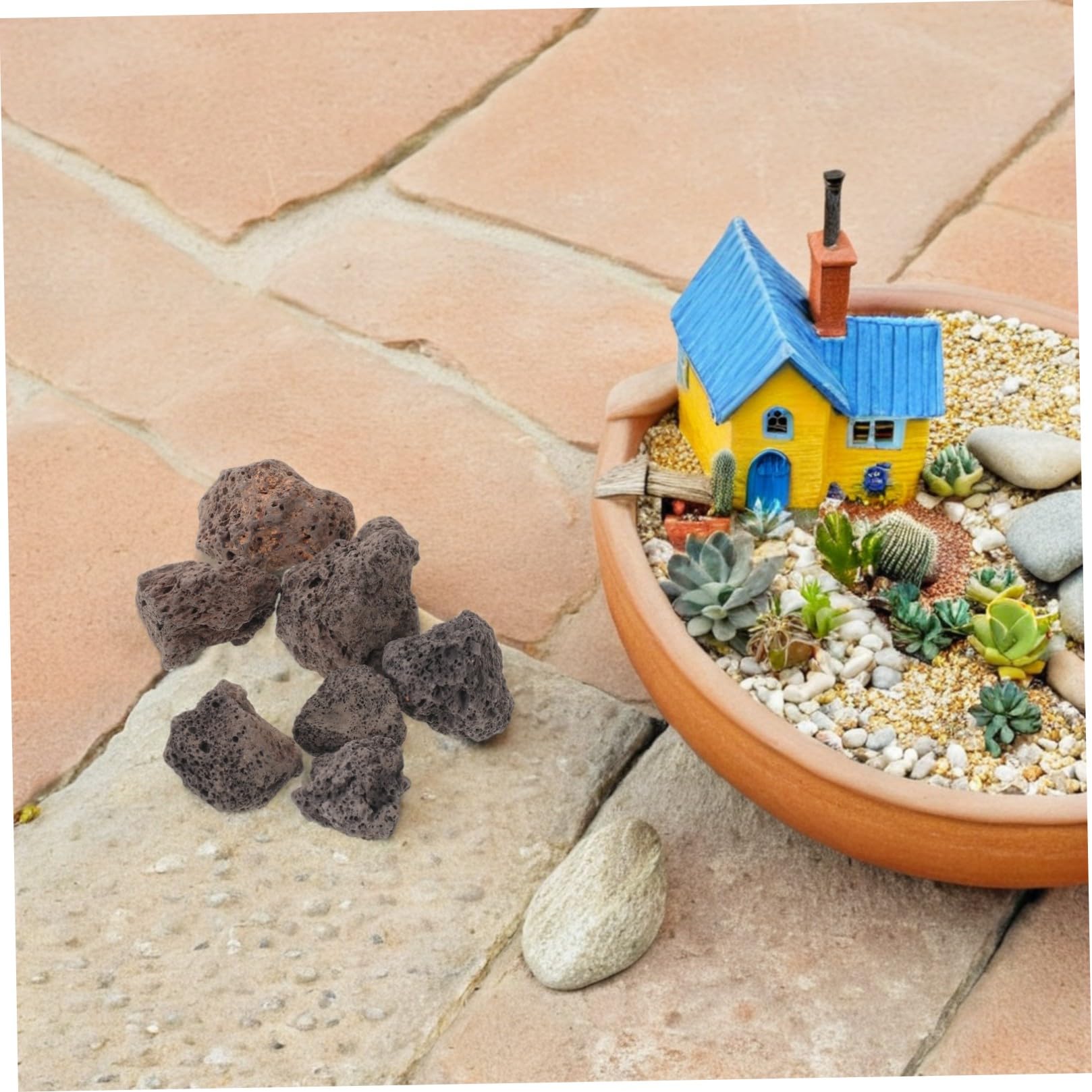 COLLBATH Skała wulkaniczna do akwarium: naturalne czarne kamienie lawowe, kamienie wulkaniczne pumeksowe, dekoracyjne do akwarium, terrarium, dekoracja ogrodu, 1,1 kg