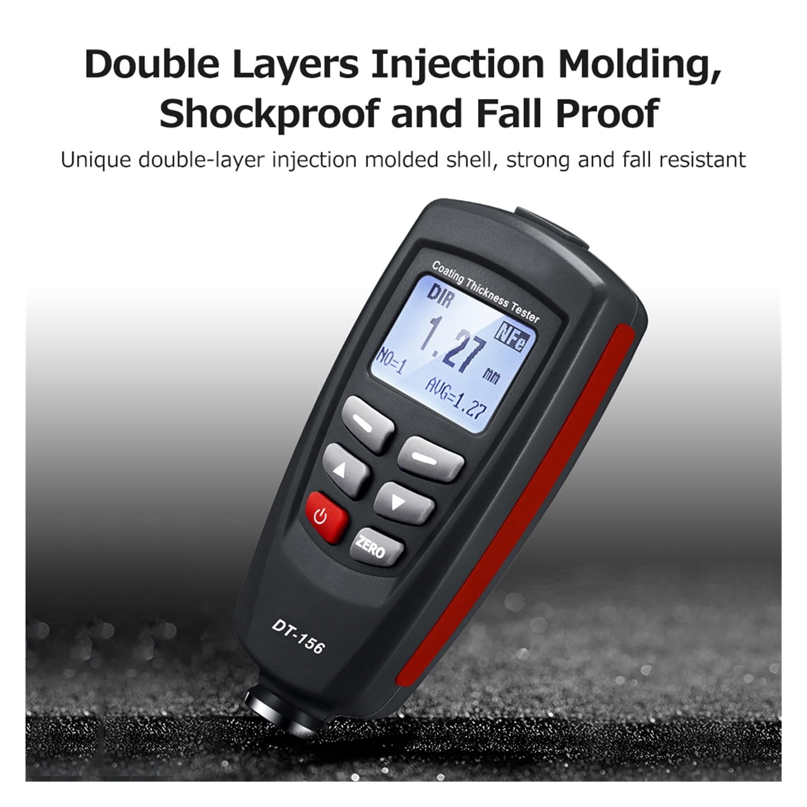 Miernik gęstości DT-156 LCD Tester grubości powłoki Fe/NFe miernik grubości lakieru miernik głębokości lakieru samochodowego Tester 0~1800μm Dokładność i użyteczność