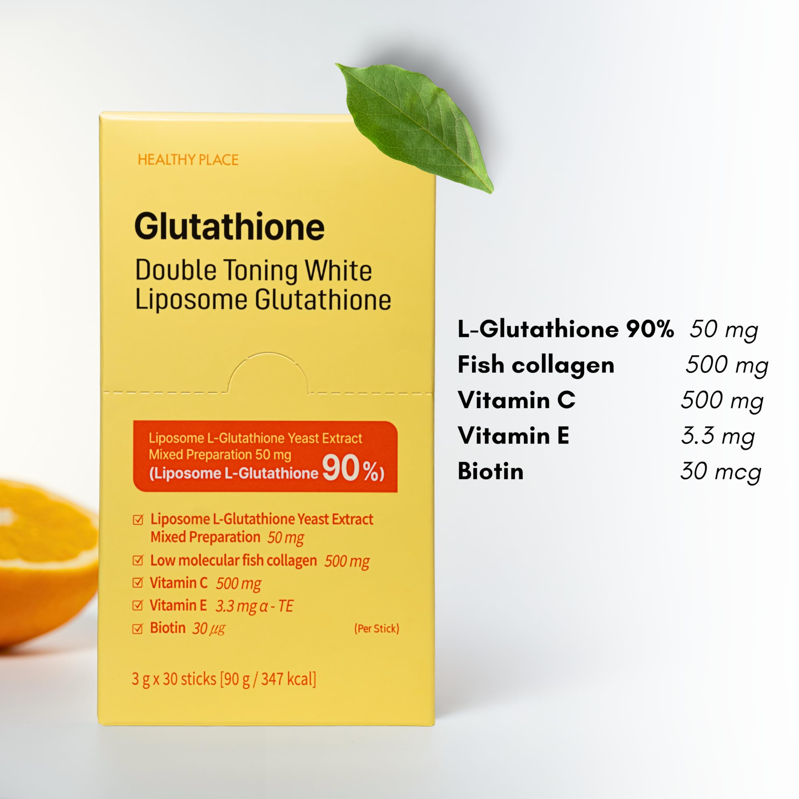 healthy place double toning white liposome glutathione HEALTHY PLACE] Double Toning White Glutathione 30 Sticks main image 1