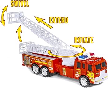 Amazon.com: Kidplokio Fire Truck Firefighter Rescue Toy Pull Back