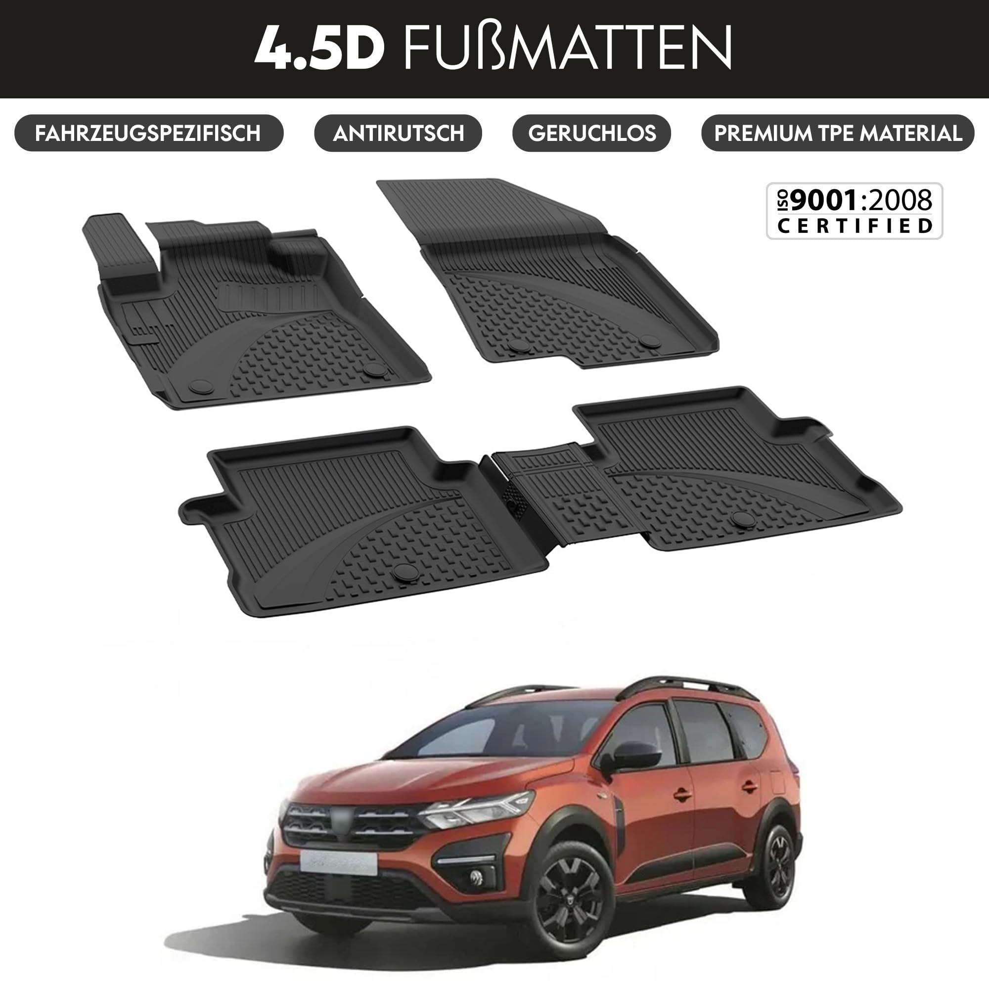Tapis De Sol Velours Noir Sur Mesure Pour Renault Scenic 1 (1999-2003) - Antidérapant Et Renforcé