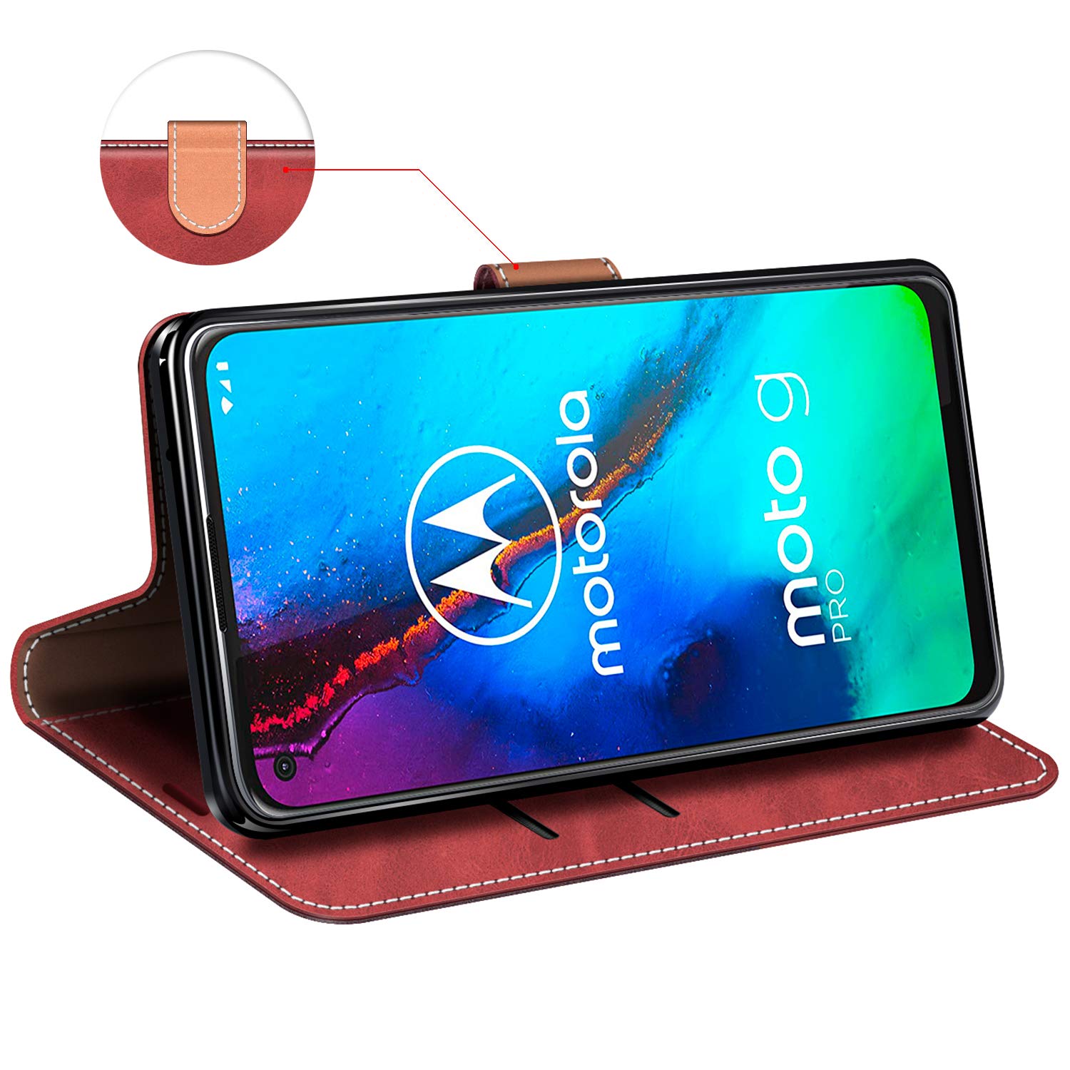 MOBESV Custodia per Motorola Moto G9 Plus Cover a Libro Magnetica