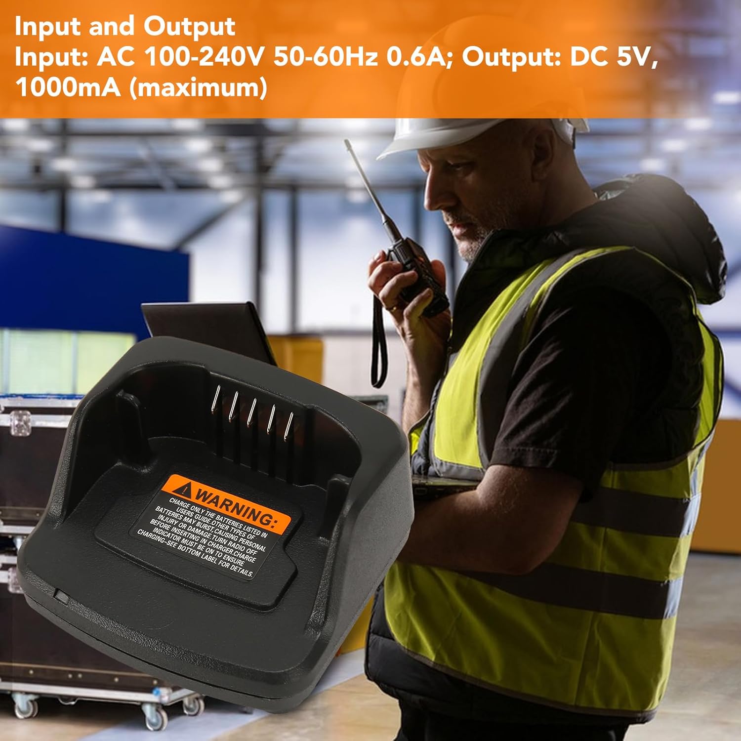 Two Way Radio Charging Base with Indicator, US Plug 100-240V, for RMU2040 RMU2080 RMU2080D Radios and PMLN6394 Charger