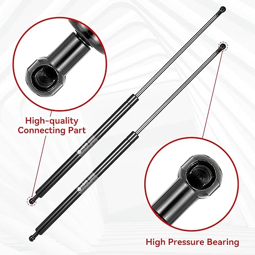 Miniatura 3 de Muelles de gas de 24 pulgadas, 40 libras178N, amortiguadores de soporte de elevación de resorte para cubierta Tonneau resistente, remolque son tapa