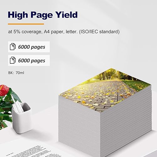 Miniatura 3 de 522 T522 Botellas de tinta compatibles con impresoras ET-2400 ET-2720 ET-2800 ET-2803 ET-2840 ET-4700 ET-4800 ET-4810 (BK*2)