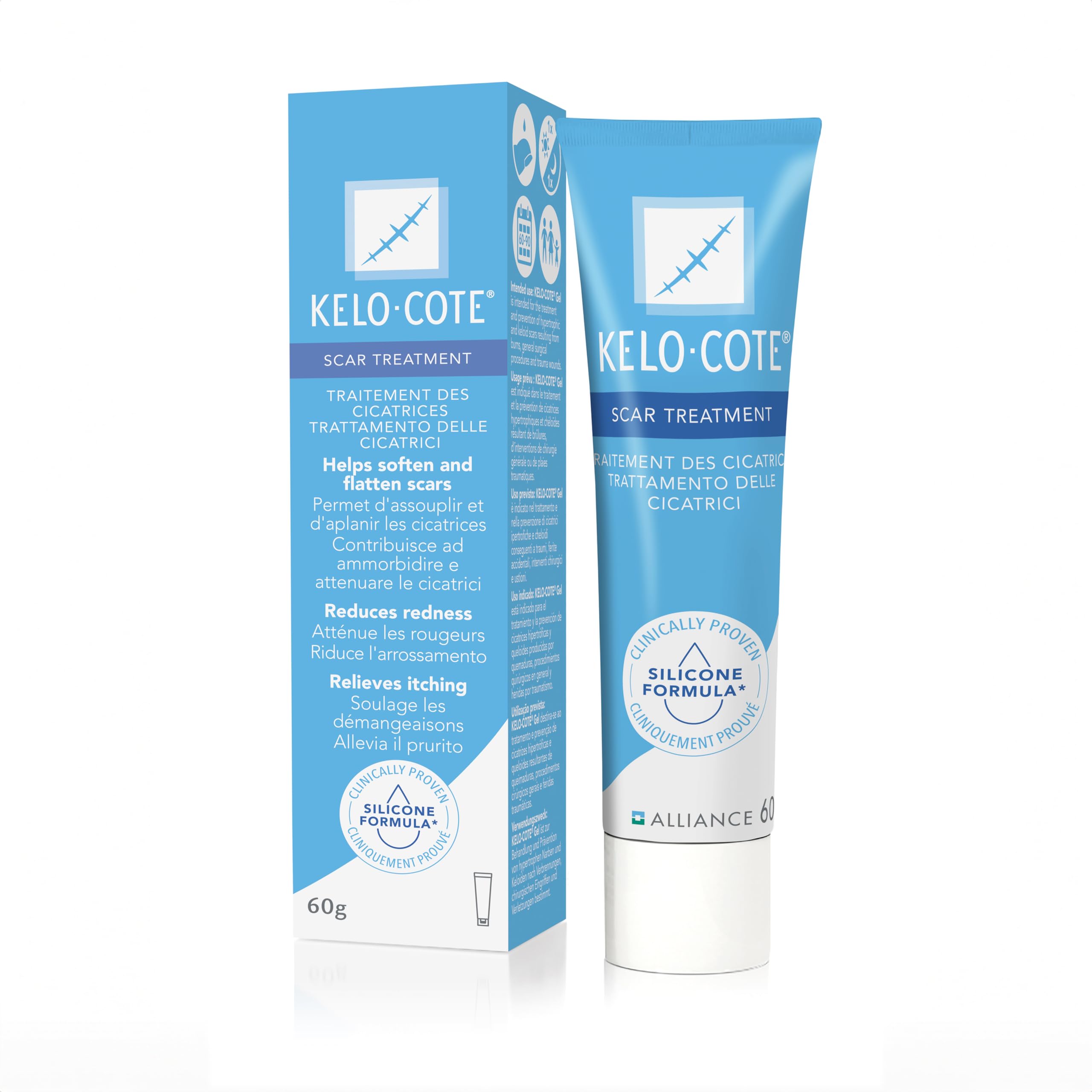 KELO-COTE® Silikon Gel zur Behandlung von Narben - klinisch nachgewiesene Wirksamkeit - flacht wulstige Narben ab - reduziert Rötungen und Juckreiz, ideal für Narben nach ästhetischen Operationen