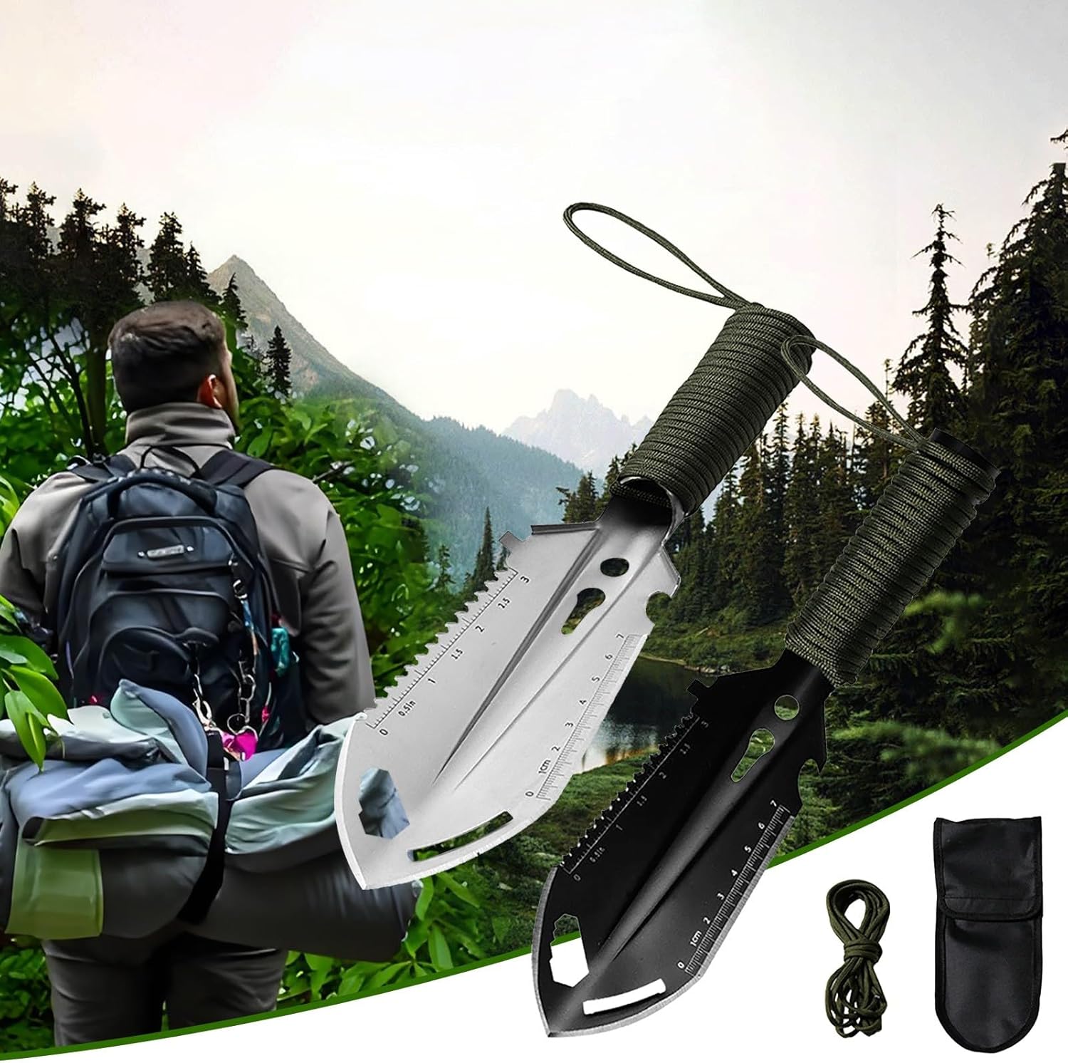 Stainless Steel Multifunctional Camping and Hiking Shovel
