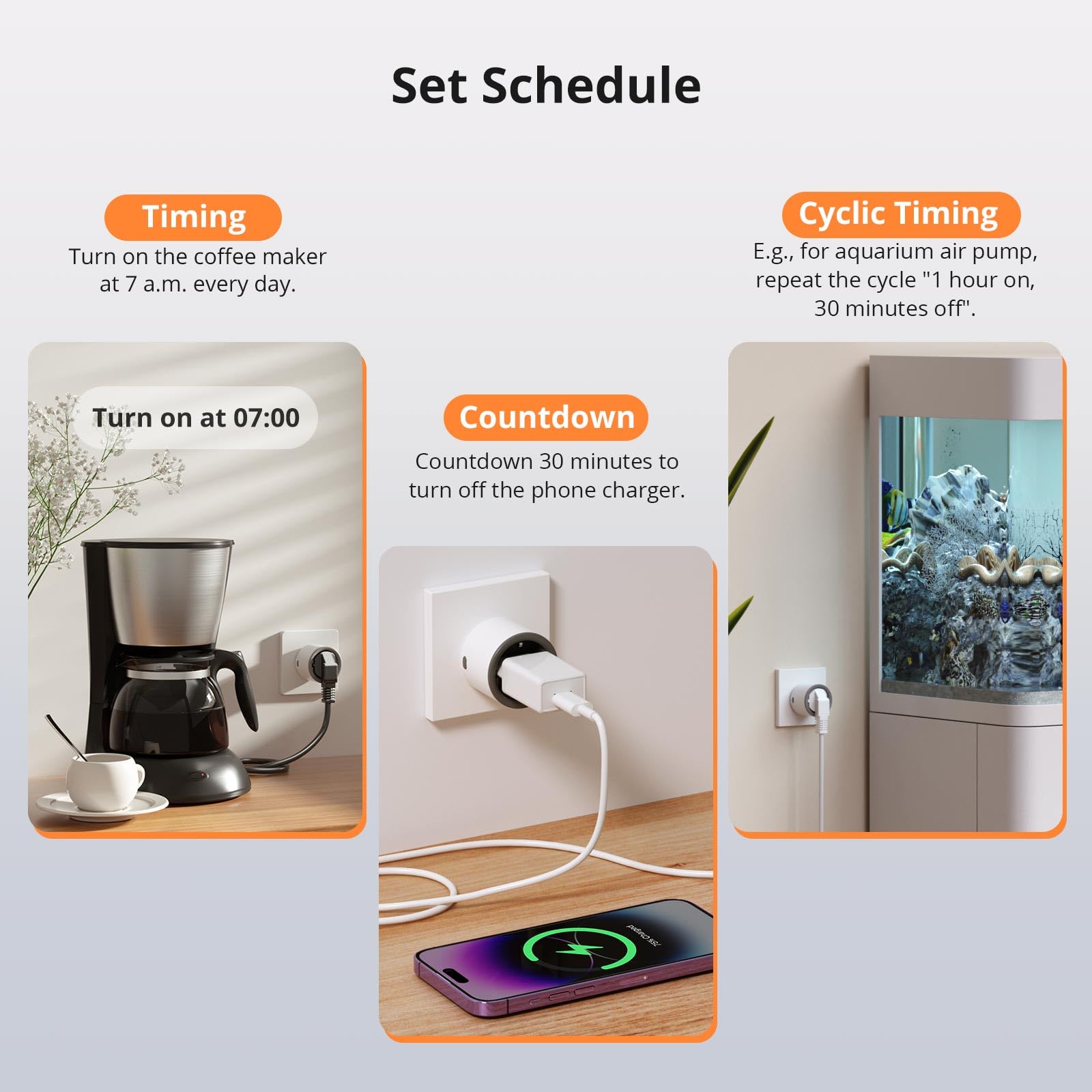 SONOFF S60TPF Enchufe Inteligente Wi-Fi (con Monitoreo Energético),Programar el Encendido/Apagado, Ahorro Energía, Compatible con Alexa y Google Home