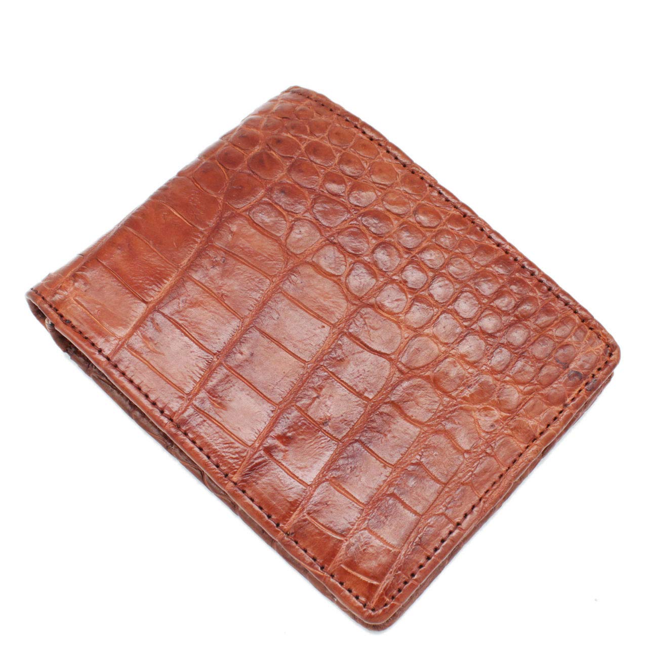 Double Side Genuine Alligator, Crocodile Leather Skin Men's Bifold Wallet