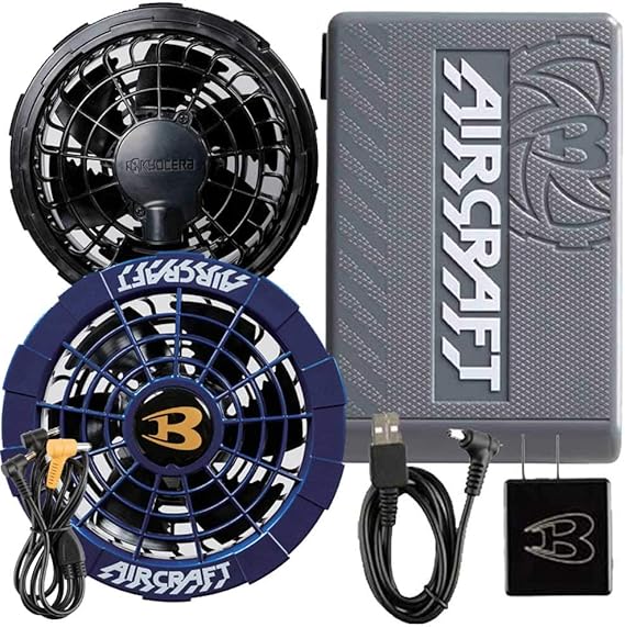 Amazon Co Jp 2020新型12v 空調服 バートル Burtle 青ファンユニット リチウムイオンバッテリー 限定色スティール Ac230 Ac241 エアークラフト Aircraft 京セラ製 服 ファッション小物