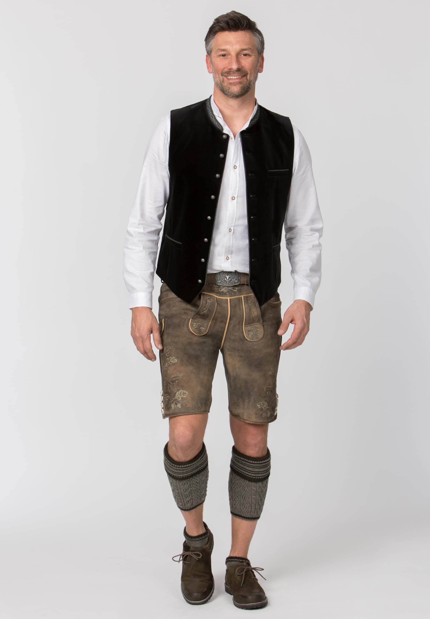Stockerpoint Herren Trachtenweste Lorenzo I Größen 46-64 I Traditionelle & hochwertige Weste mit verstellbarem Riegel I Perfekt für Trachten & Festlichkeiten