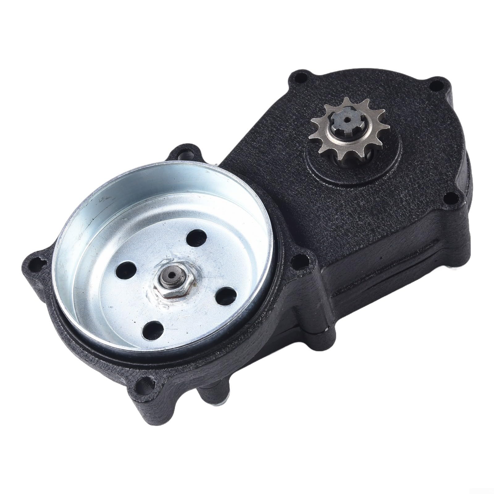 49 cc Motorgetriebe, Doppelkettenantriebseinheit, 4 Kupplungsbaugruppe, für Mini-Dirt-Bike-Getriebe, Getriebegehäuse aus Aluminiumlegierung, Off-Road-Motorteile, Pocket Bike Antriebsbox
