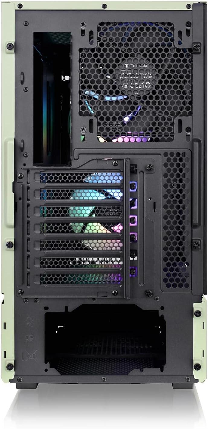 Thermaltake Ceres 300 Matcha Green/Mid Tower E-ATX Computer Case with Tempered Glass Side Panel/ 2xCT140 ARGB Fan Preinstalled/Rotational PCIe Slots/ 3 Years Warranty