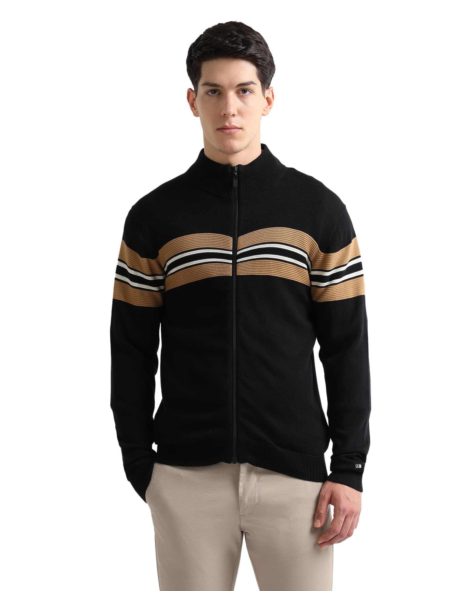 arrow sports Arrow Sport Men's Colourblocked Regular Fit Sweater-picture-27