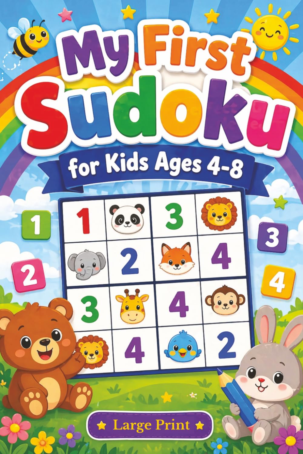 My First Sudoku: For Kids Aged 4 To 8 | Easy Sudoku Puzzles | 6x9 Inches, 200 Pages | 100 Puzzles | Solutions Included