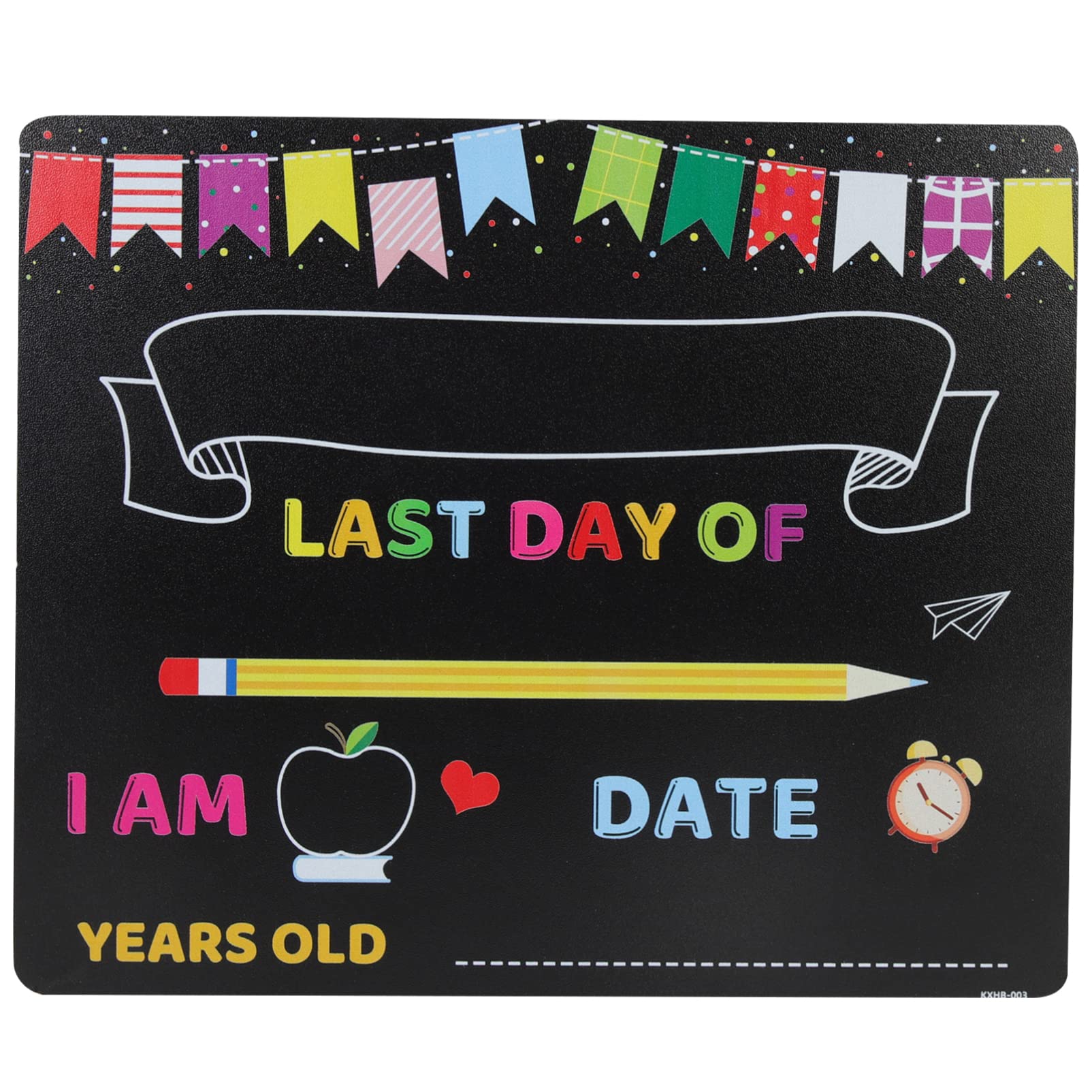 STOBOK Graduation Photo Listing Erasable Chalkboard Sign Double-Sided Multi-Function School Board Kids 12X10 Inch for First Day and Back to School - Image 3