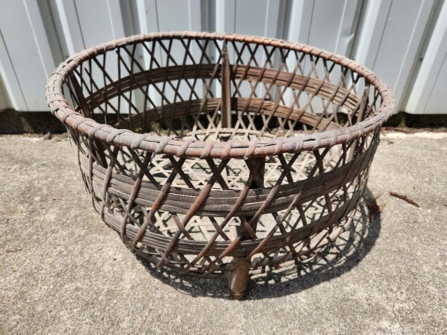 【希少】古民具 古農具 カゴ 籠 レトロ ヴィンテージ 古道具 アンティーク Amazon.co.jp: 竹籠 竹かご 農家蔵出し 古道具 古民具