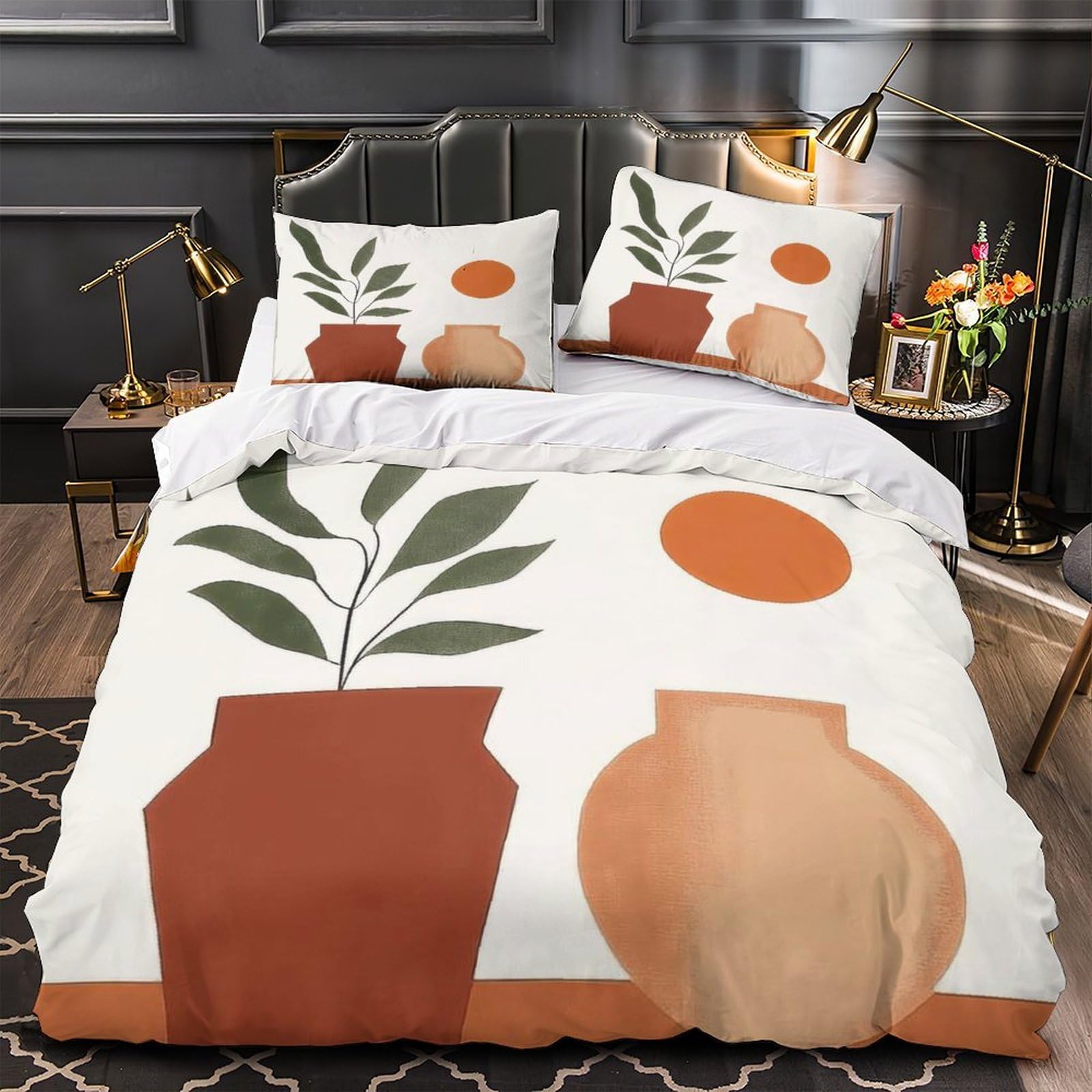 Housse de couette hypoallergique résistante pour lit double