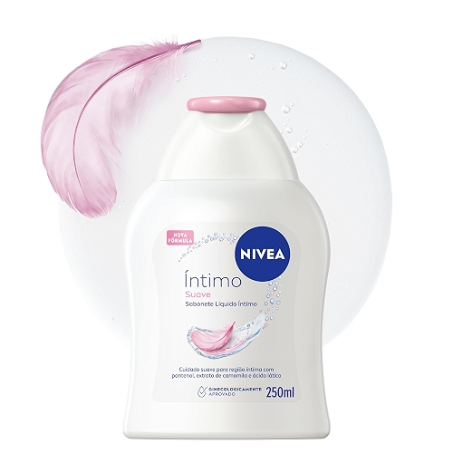 NIVEA Sabonete Líquido Íntimo Suave 250ml, Limpeza Delicada, Mantém pH Natural, Extrato de Camomila, Cuidado Calmante, Uso Diário NIVEA Sabonete Líquido Íntimo Suave 250ml, Limpeza Delicada, Mantém pH Natural, Extrato de Camomila, Cuidado Calmante, Uso Diário