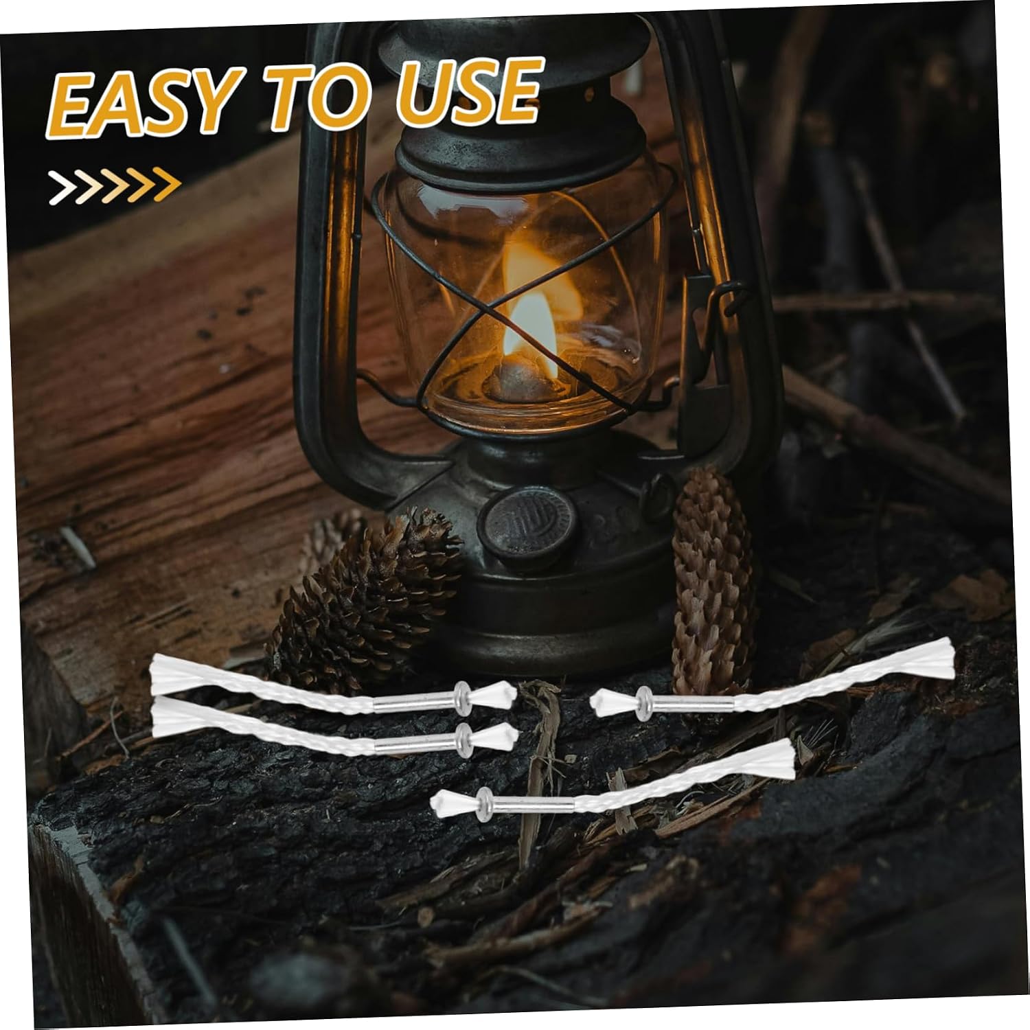 STOBAZA 20pcs Iron Head Oil Lamp Wicks Replacement Cotton Wicks for DIY Lanterns Wine Bottles and Kerosene Lamps Accessories for Home Decor and Teaching Activities