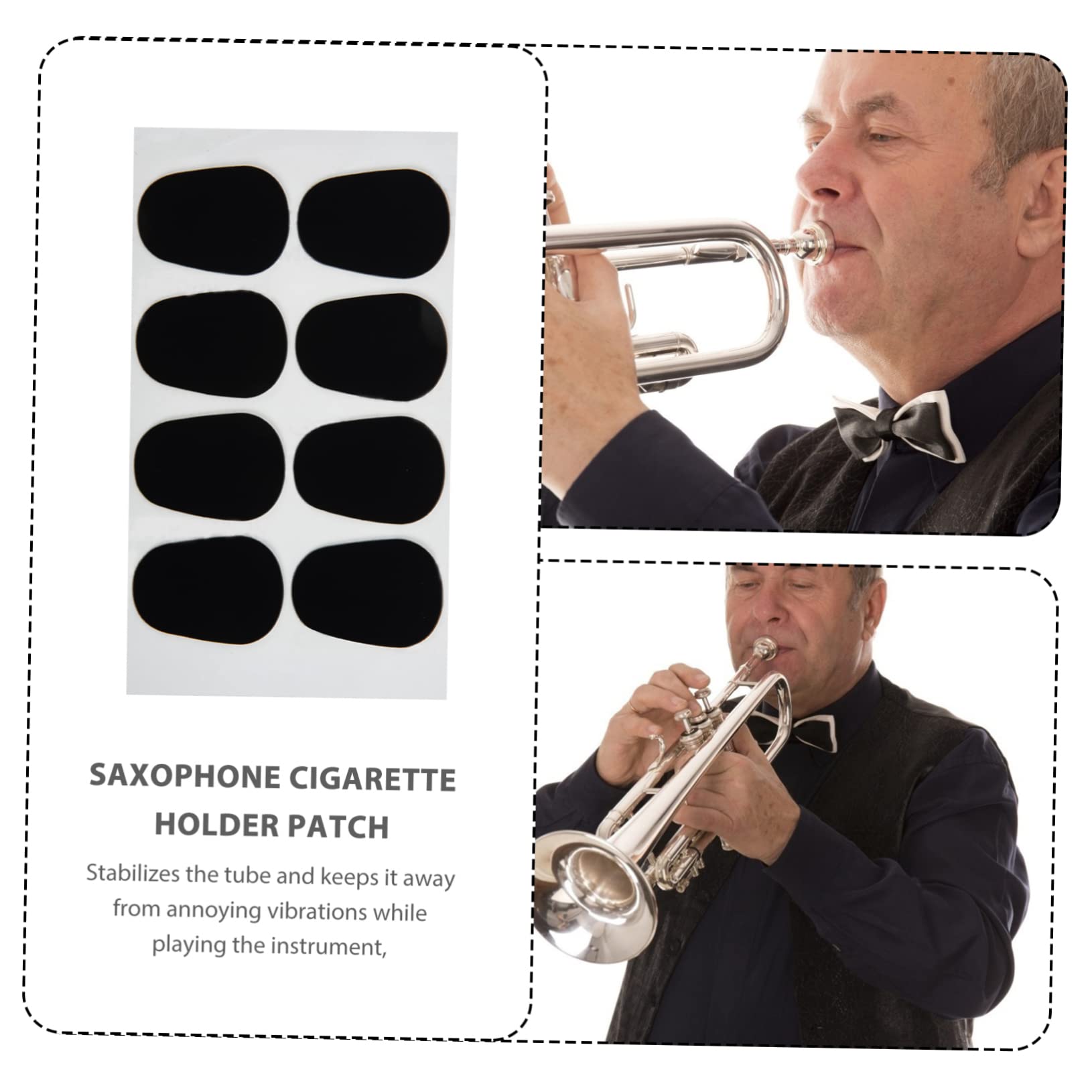 VICASKY Sax Tooth Cushion Pads 64pcs Saxophone Patches Pads Sax Clarinet Gaskets for Comfortable Playing