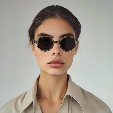 Occhiali da vista Unisex M04795 | Occhiali Rotondi Neri in Metallo