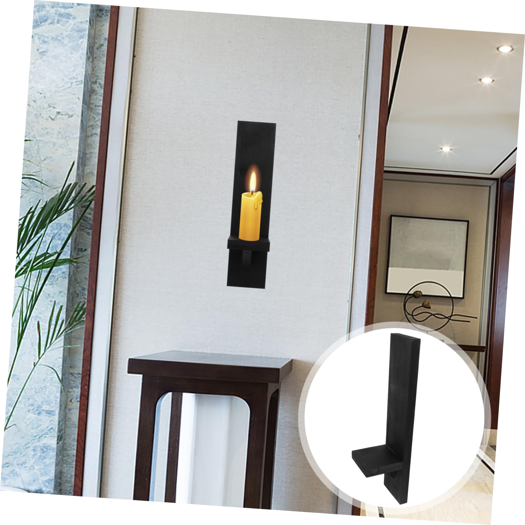 2 Stück Stabkerzenhalter Vintage Dekorativer Kerzenhalter mit Wandmontage Elegante Wanddekoration für Gemütliche Schlafzimmer und Wohnzimmer