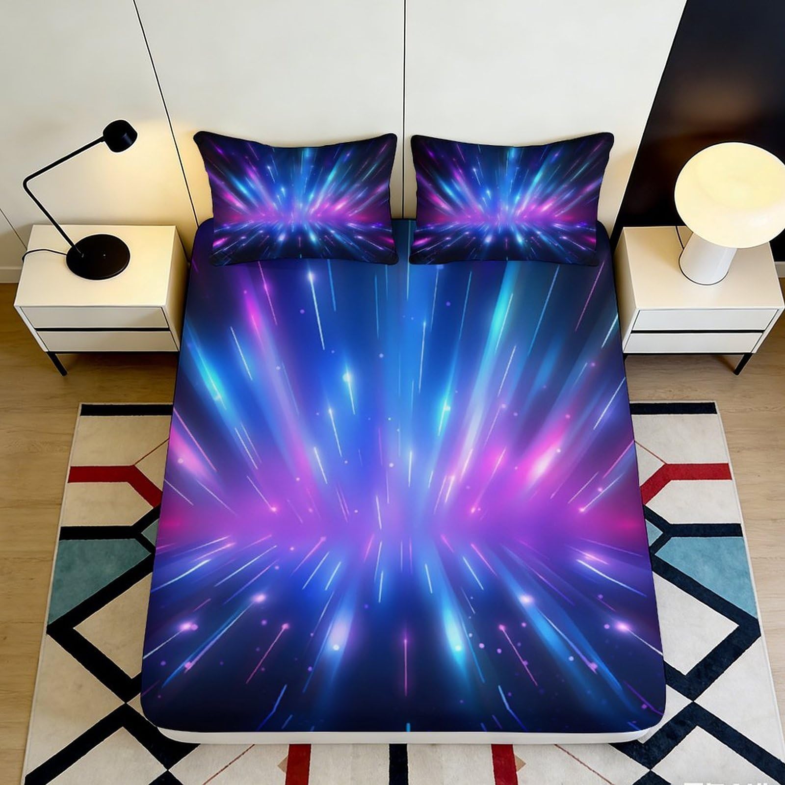 3D Printed Tractor Design Fitted Sheet Microfiber Deep Pocket Bedroom Bedding Teen Mattress Fitted Cover Non-Slip Washable 140x200x25cm