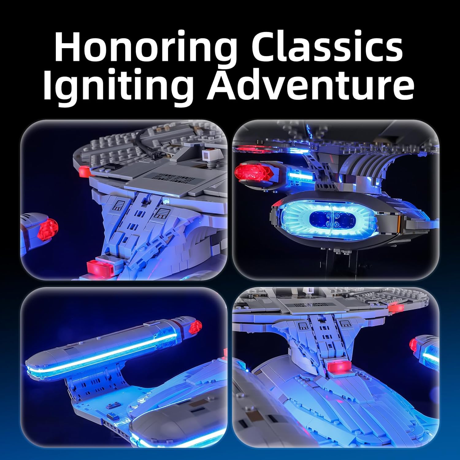 YEABRICKS LED Light for Lego-10356 Icons Star Trek: U.S.S. Enterprise NCC-1701-D Building Blocks Model (Building Set NOT Included)