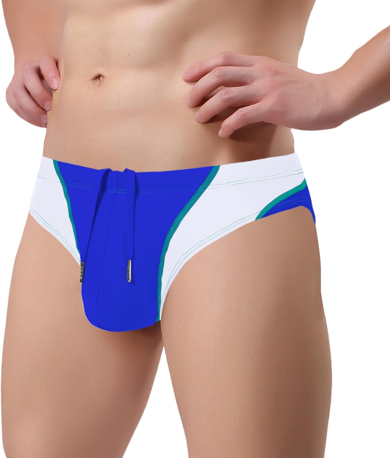 SUMABA Mens Swim Bikini Briefs with Drawstring