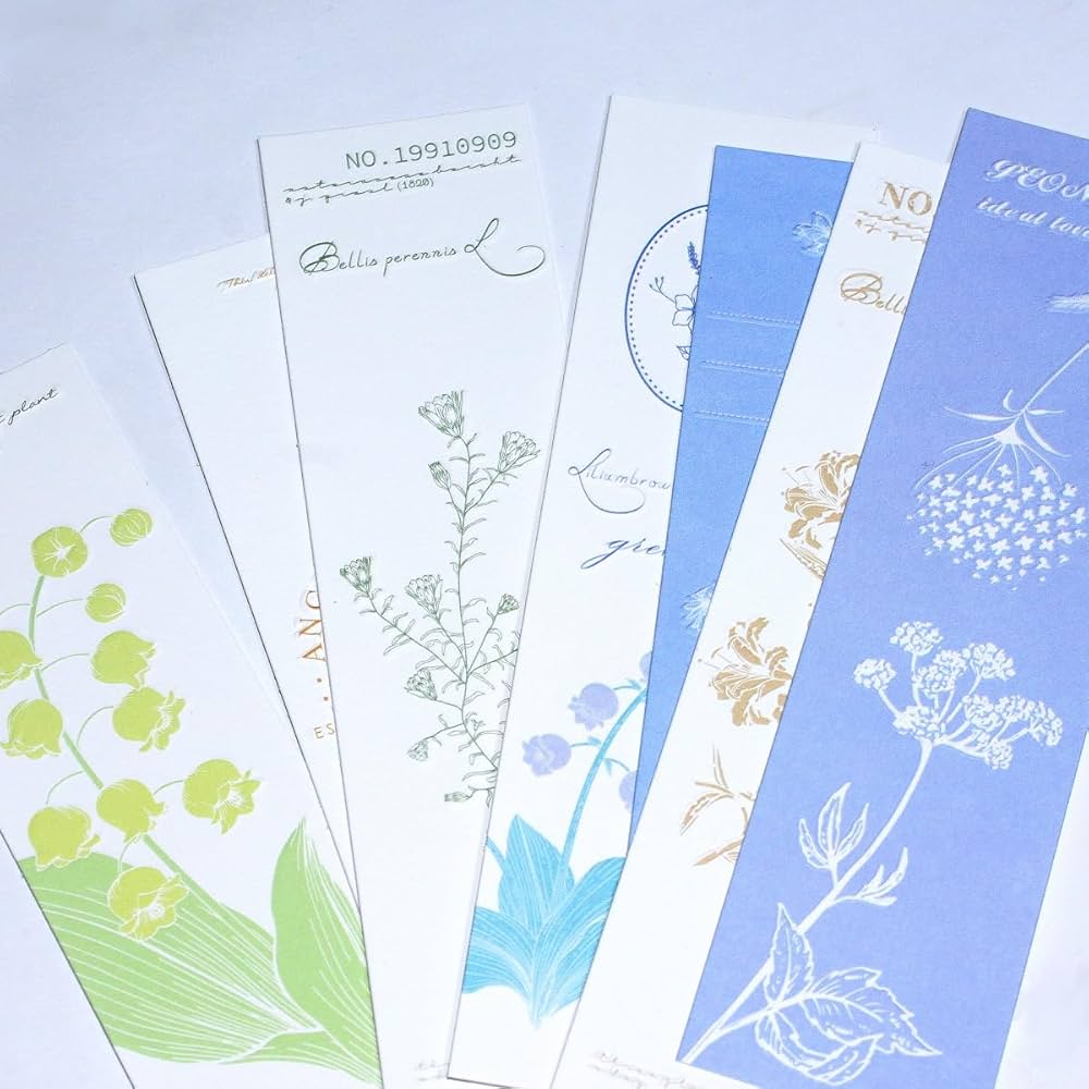 しおりページ Amazon | [CELSUS] 紙しおり ミニマリスト・デザイン「ボタニカル