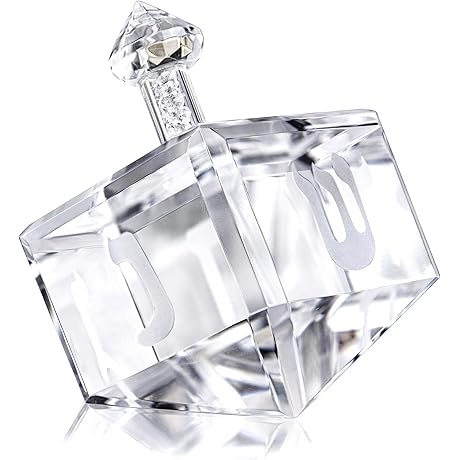 QFkris Crystal Dreidel Paperweight
