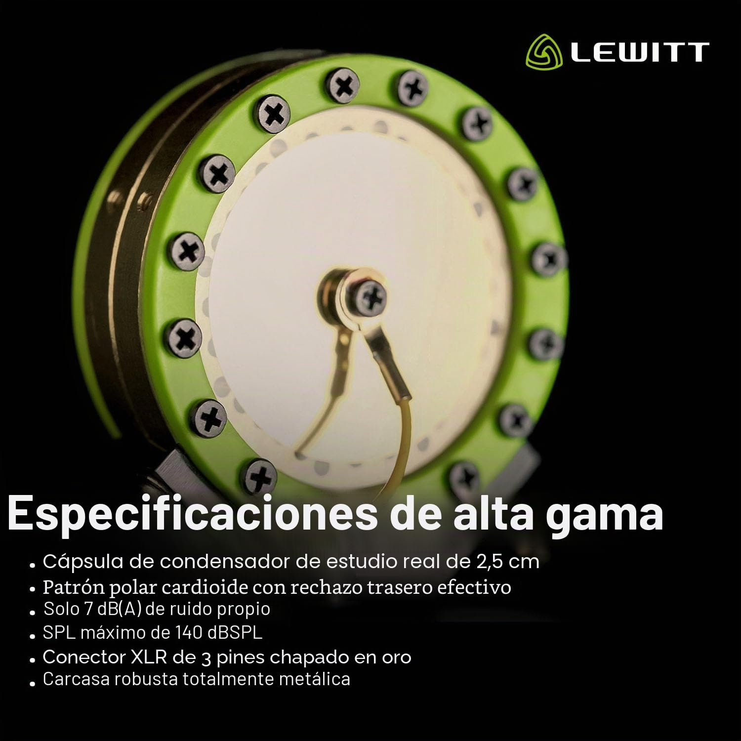 LEWITT Micrófono de condensador LCT 440 PURE XLR para voz, canto, grabación de instrumentos y transmisión