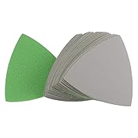 Vista 9 de 8 almohadillas de lijado triangulares de grano 2500, almohadillas de lijado de gancho y bucle de carburo de silicona para multiherramienta oscilante
