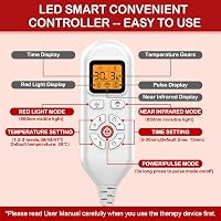JOBYNA Infravörös Terápiás Lámpa 660nm & 850nm LED Fénnyel Nyak Kar Csukló Boka Fájdalom Kezelésére Állítható Hőmérséklet 5