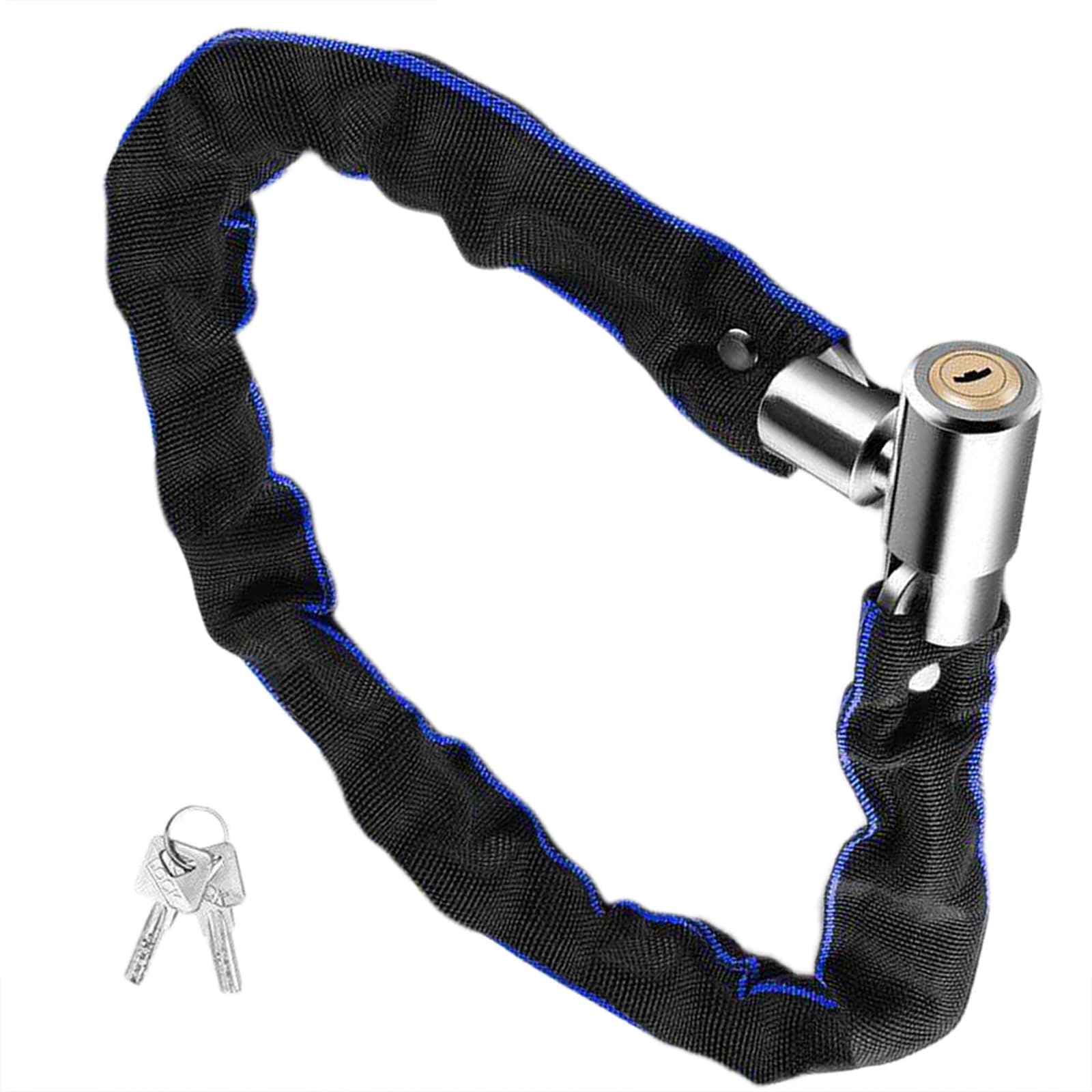 Tsophreniq Road Bike Chain Long AntiTheft Bicycles with 2 for Motorcycle, Scooter, Fence Portable