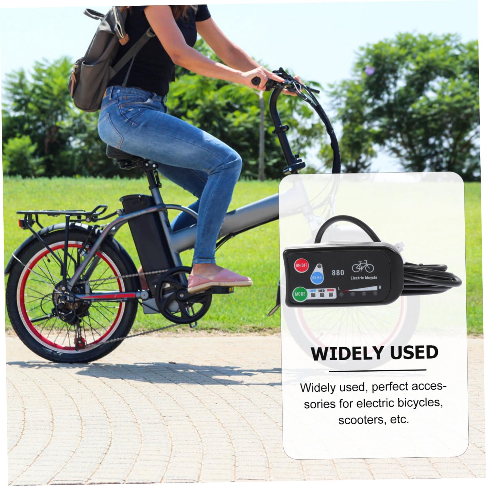 Gatuida 2piezas Medidor De Display Led para Bicicleta Eléctrica Bike Pantalla De Control Indicador De Batería y Función De Apagado Automático Accesorio para Scooter y Bicicletas