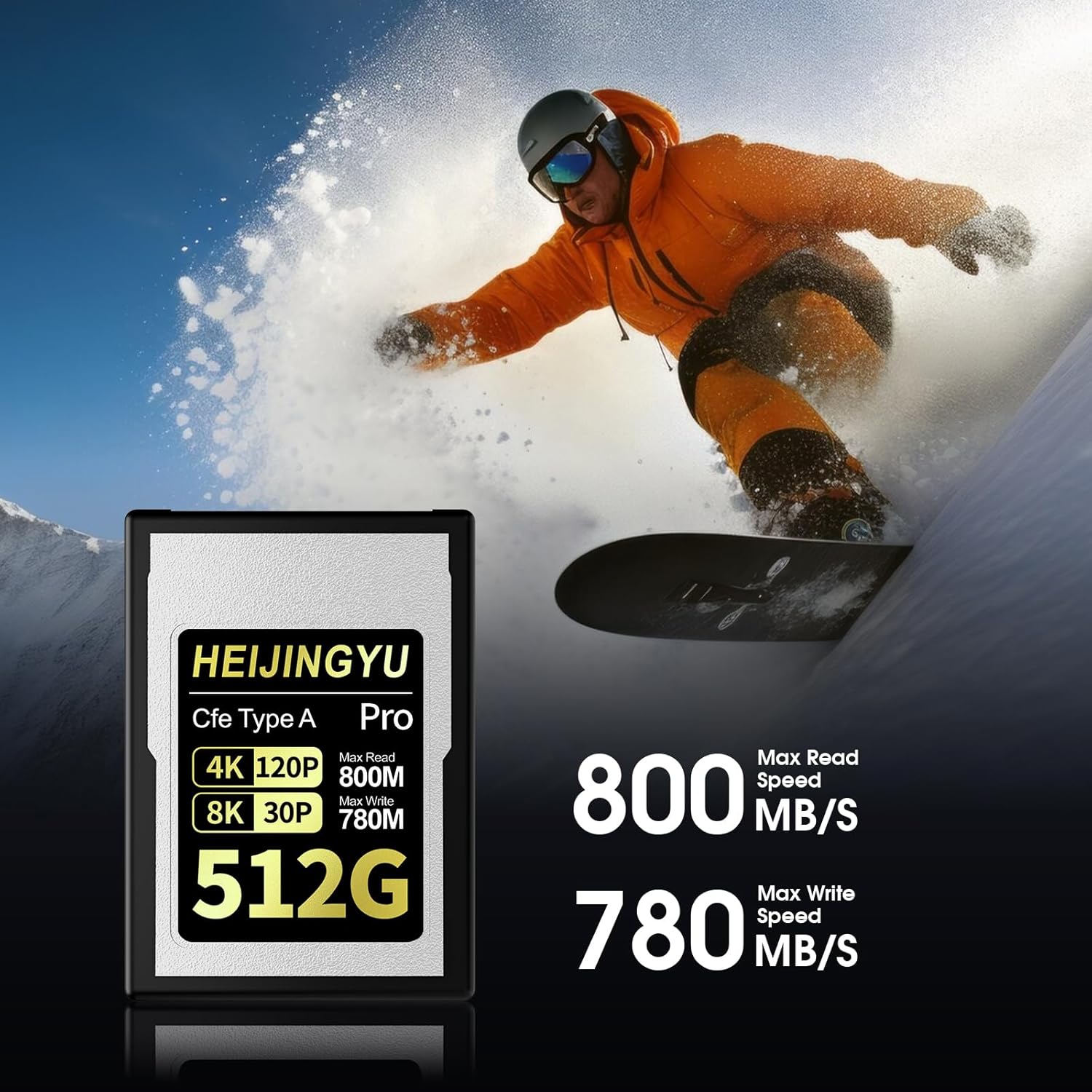 512GB CFexpress Type A High Performance Memory Card Professional Grade, Up to 800MB/s Read Speed and 780MB/s Write Speed for 4K 120P, 8K 30P Recording for Sony Alpha & FX Cameras