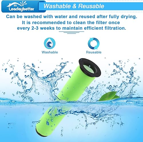 Miniatura 5 de Leadaybetter Reemplazo del filtro Air Ram para aspiradora inalámbrica Bissell AirRam 1984 2144 21448 19841 19844. Compare con la parte # 1611215