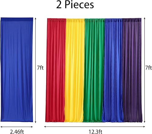 Miniatura 4 de Cortinas de fondo de arcoíris de 25 x 7 pies, decoraciones de cumpleaños arcoíris para fiesta de cumpleaños de unicornio, decoración de baby shower,
