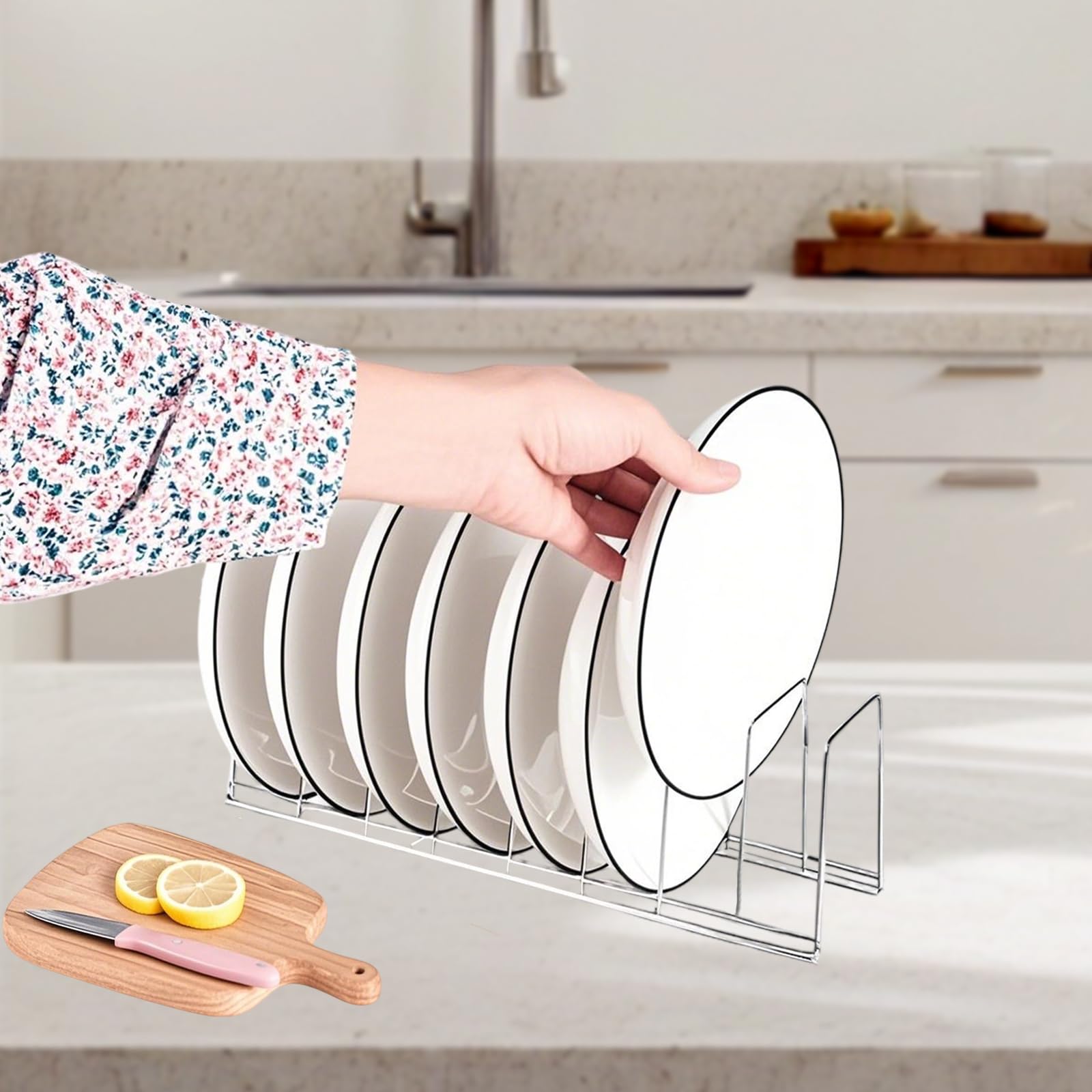 Topfdeckel-Organizer, Topfdeckel-Halter, Edelstahl, Geschirrteller-Regal, Töpfe und Pfannen, Organizer unter dem Schrank, Küchen-Schneidebrett-Organizer für Backgeschirr, Geschirr, Teller