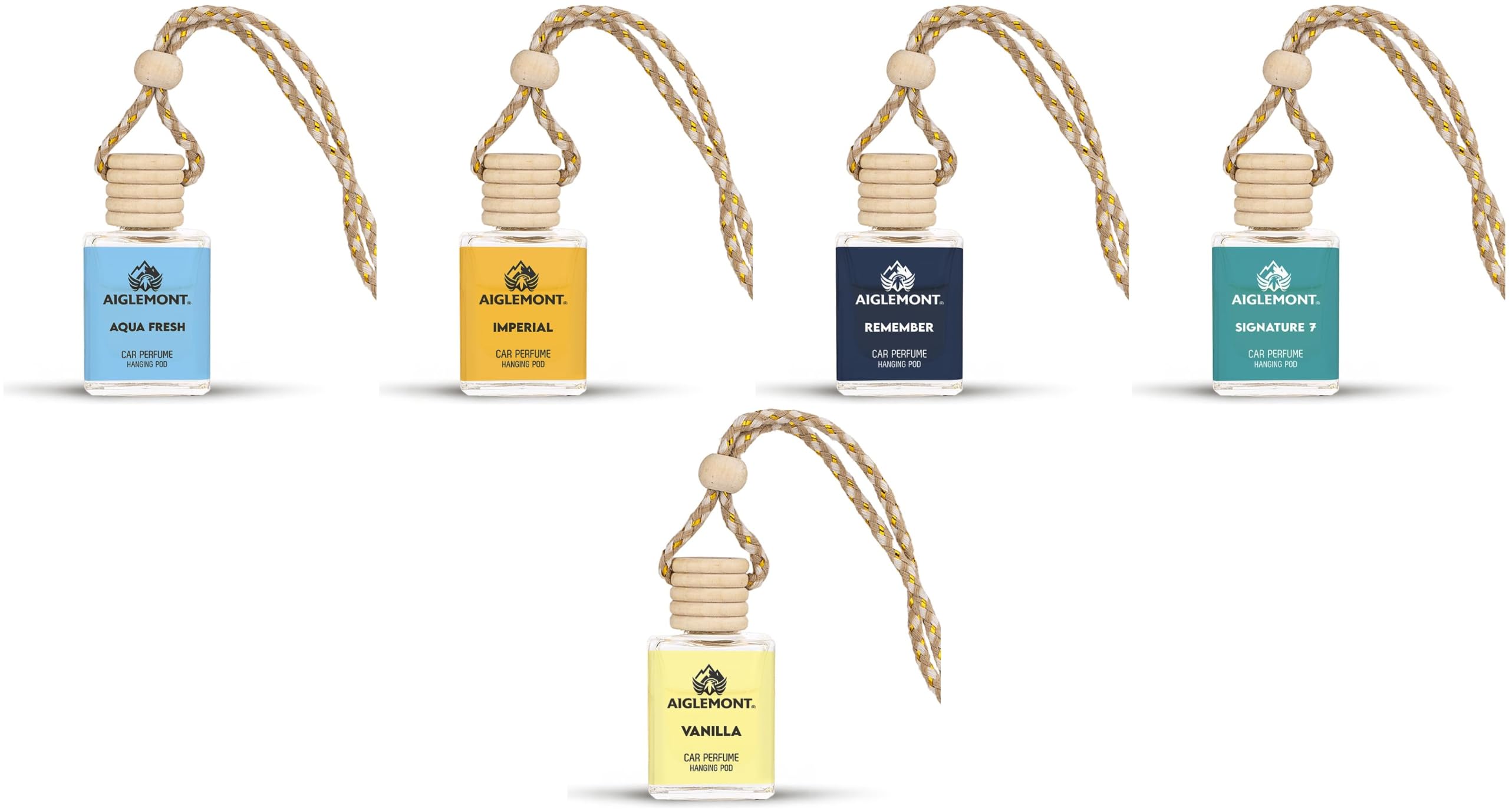 Car Perfumes combos | Aqua Fresh+ Imperial + Royal Remember+ Signature 7 Scent+ Vanilla| Combo of 5 | 10 ml Each-image-39