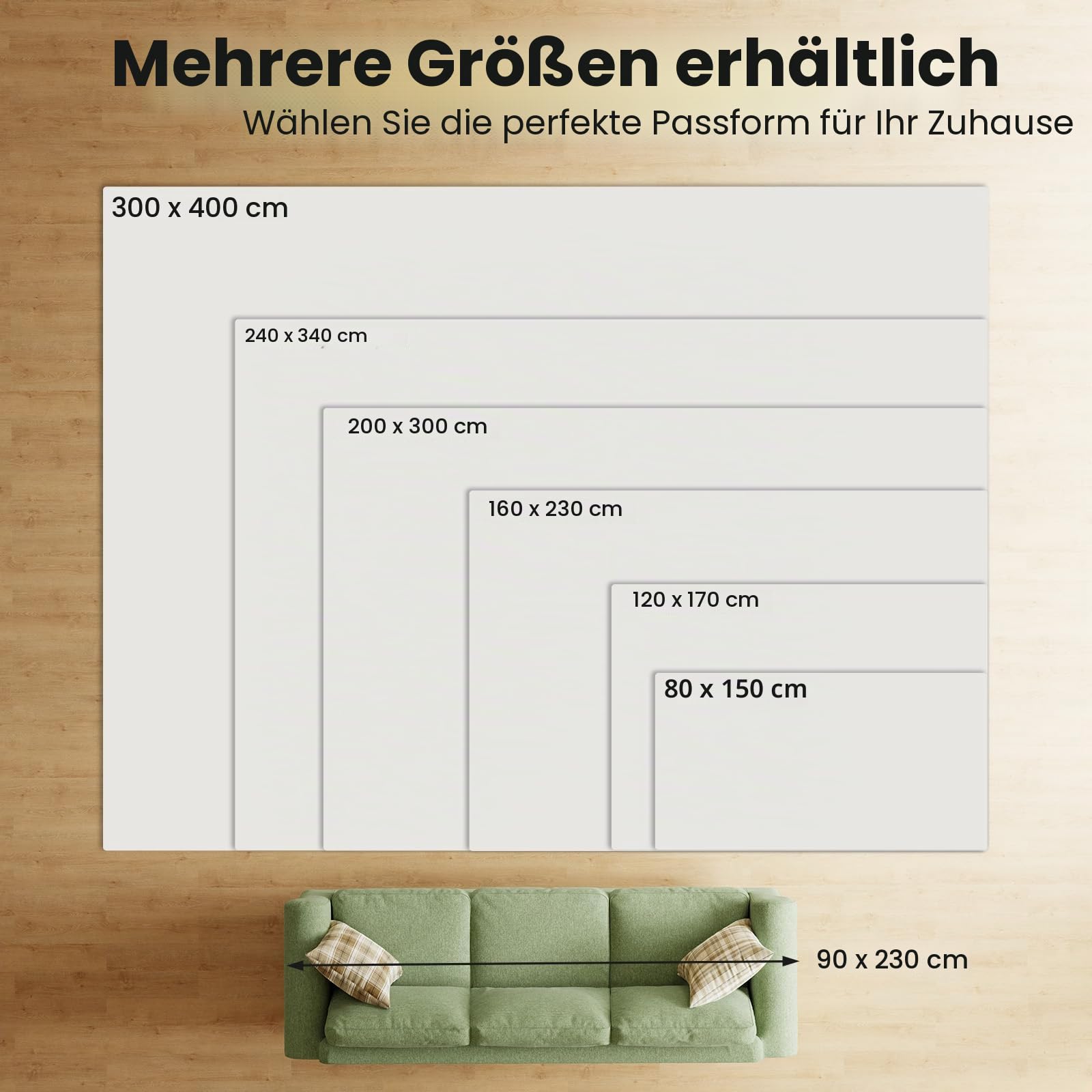 IKALIFE Teppich Wohnzimmer Vintage 160x230cm Waschbar Beige | Großer Waschbarer Kurzflor Teppich mit Blumenmuster, Rutschfest, Weich und ideal für Wohnzimmer, Schlafzimmer und Esszimmer